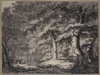 W 025
<br/>
Bosgezicht met water
<br/>
<em>Brandhoff, Johan Bernard (1738 - 1803)</em>